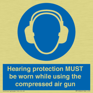 Hearing protection MUST be worn while using the compressed air gun